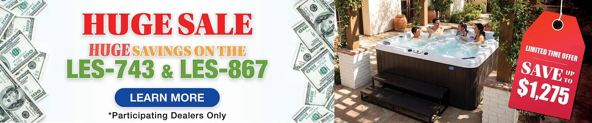 Calspas hot tub being used in a family setting - Largo